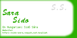 sara sido business card